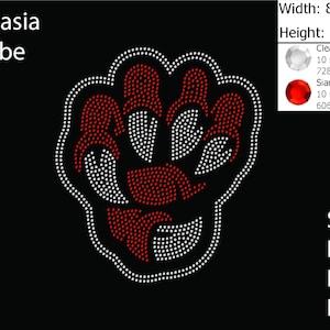 Tiger Claws Rhinestone template SVG | DXF |EPS| Cricut, Silhouette | (2096)