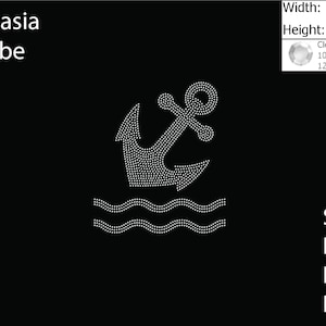 Anchor Rhinestone template SVG | DXF | EPS | Cricut, Silhouette | (2029)
