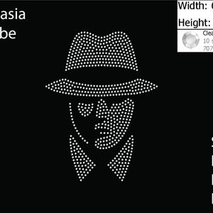 Gentleman strass sjabloon SVG | DXF | Cricut, silhouet | (2124)