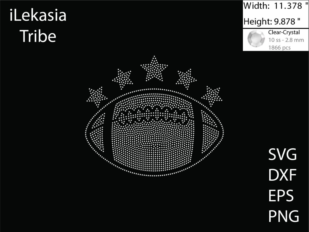 Football Rhinestone Template SVG | DXF | EPS Cricut, Silhouette | (1994 ...