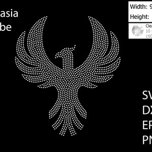 Phoenix Strass Vorlage SVG | DXF | EPS Cricut, Silhouette | (1579)