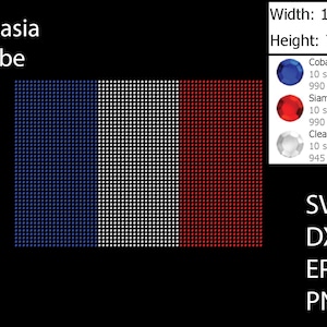 Vlag van Frankrijk strass sjabloon SVG | DXF | EPS-cricut, silhouet | (1750)