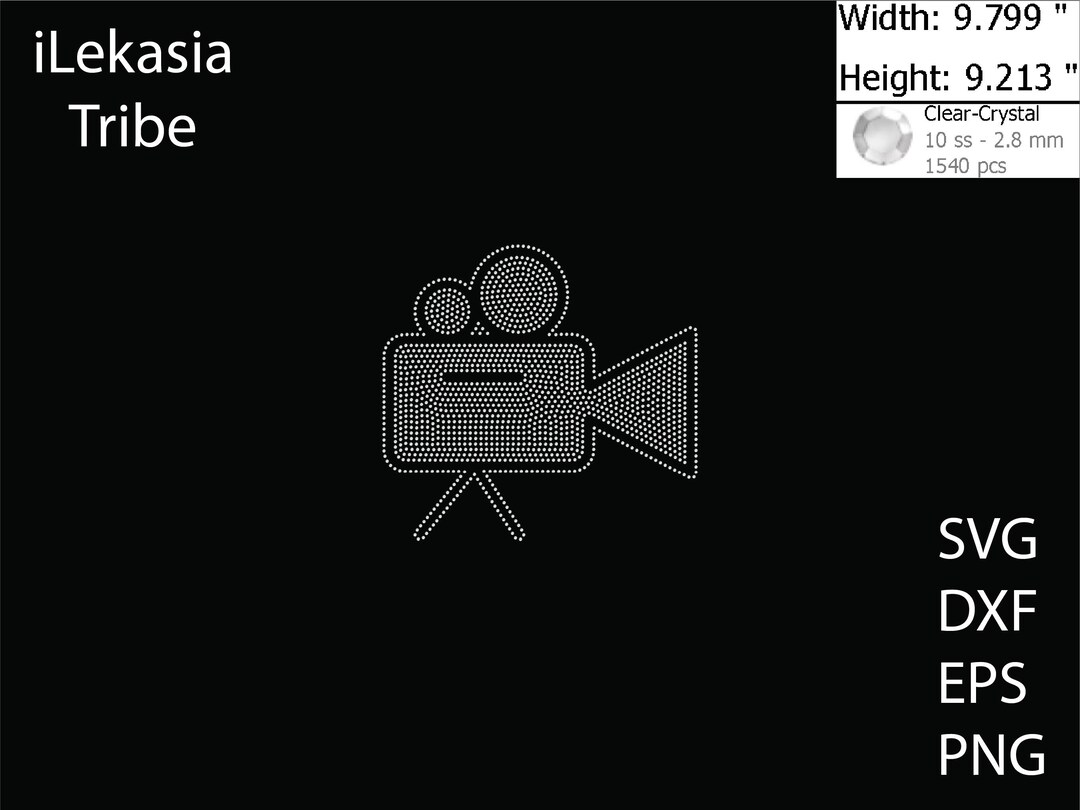 Video Camera Rhinestone Template SVG | DXF | EPS | Cricut, Silhouette ...