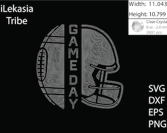 Game Day Rhinestone template SVG | DXF | EPS Cricut, Silhouette | (1988)