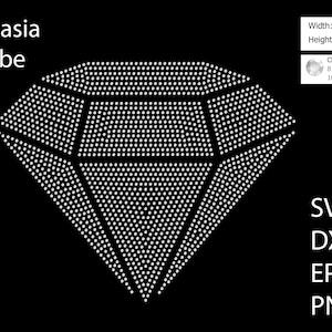 Puede incluir: Una forma de diamante blanco hecha de pequeños puntos blancos sobre un fondo negro. El diamante tiene 25,87 cm de ancho y 20,76 cm de alto. El texto "iLekasia Tribe" está en la esquina superior izquierda de la imagen. El texto "SVG, DXF, EPS, PNG" está en la esquina inferior derecha de la imagen.