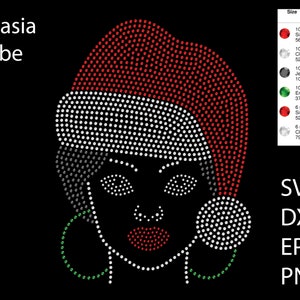 Mrs. Claus Rhinestone template SVG | DXF | EPS Cricut, Silhouette | (1197)