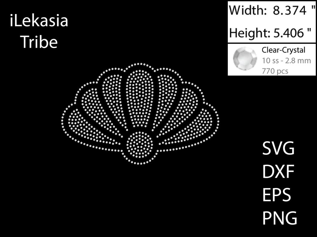 Shellfish Rhinestone Template SVG | DXF | EPS | Cricut, Silhouette ...
