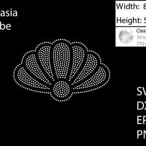 Shellfish Rhinestone template SVG | DXF | EPS | Cricut, Silhouette | (1941)