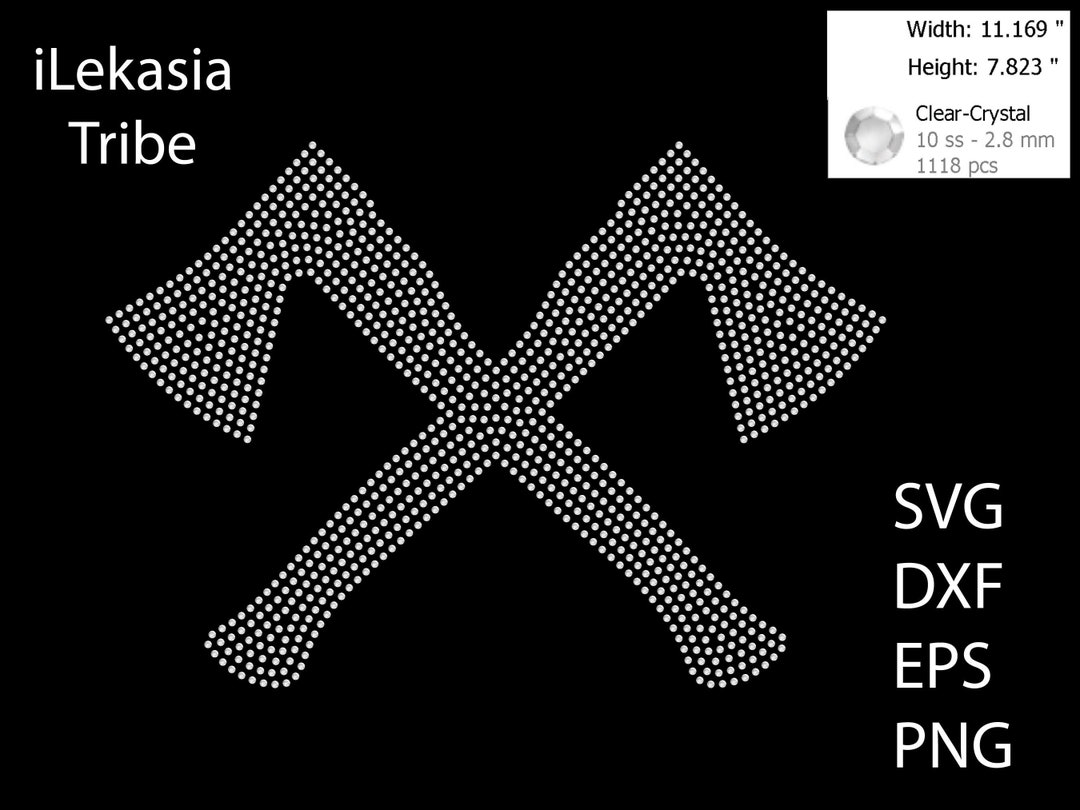 Axes Rhinestone Template SVG | DXF | EPS Cricut, Silhouette | (1426) - Etsy