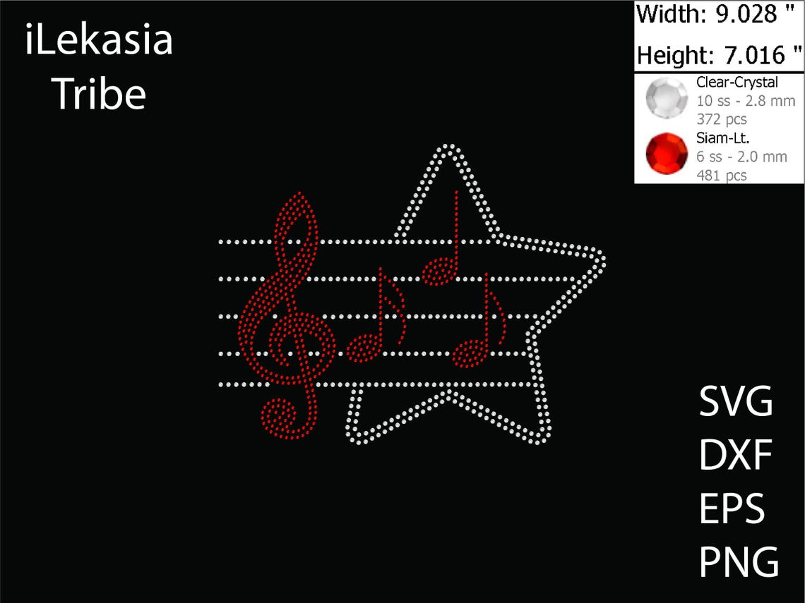Star Keynote Rhinestone Template SVG | DXF | EPS Cricut, Silhouette ...