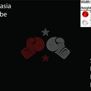 Plantilla de diamantes de imitación para guantes de boxeo SVG/DXF/Cricut, Silhouette/(2026)