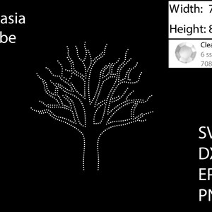 Tree Rhinestone template SVG | DXF | EPS Cricut, Silhouette | (1937)