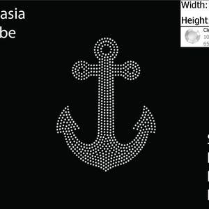 Anchor Rhinestone template SVG | DXF | EPS | Cricut, Silhouette | (2089)