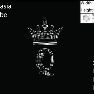 Queen Crown Rhinestone template SVG | DXF |EPS| Cricut, Silhouette | (1984)