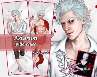 Astarion Baldur's Gate 3 Almohada corporal Dakimakura funda de almohada Fan Art hecha