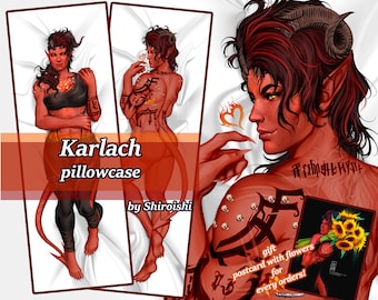 Karlach Baldur's Gate 3 Body Pillow Dakimakura pillowcase Fan Art made