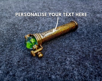 Handmade Brass Marble Scope Kaleidoscope, Personalized Antique Gift