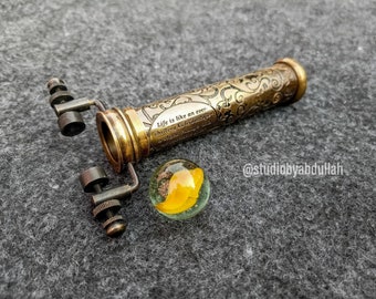 Marble Scope Kaleidoscope, Brass Handmade Kaleidoscope, Custom Marble, Home & Office Decor, Christmas Gifts, Unique Gift Ideas