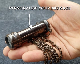 Handmade Messing Medaillon Kaleidoskop Halskette: Personalisierte Vintage Geschenk