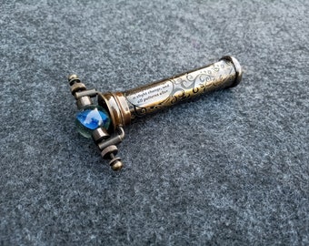 Handmade Brass Marble Kaleidoscope: Unique Collectible Gift