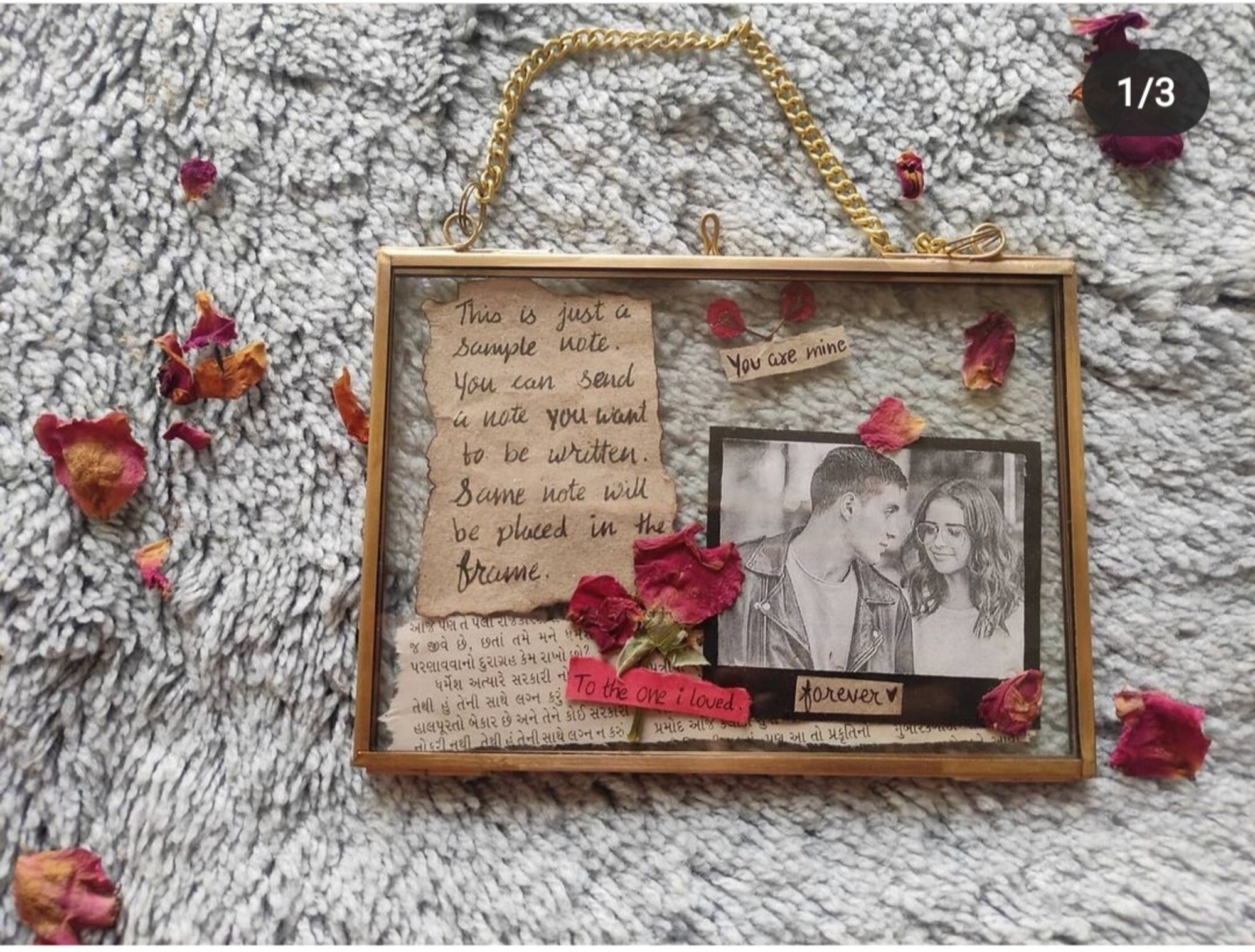 Vintage Glass Frame for Gift Purpose Etsy