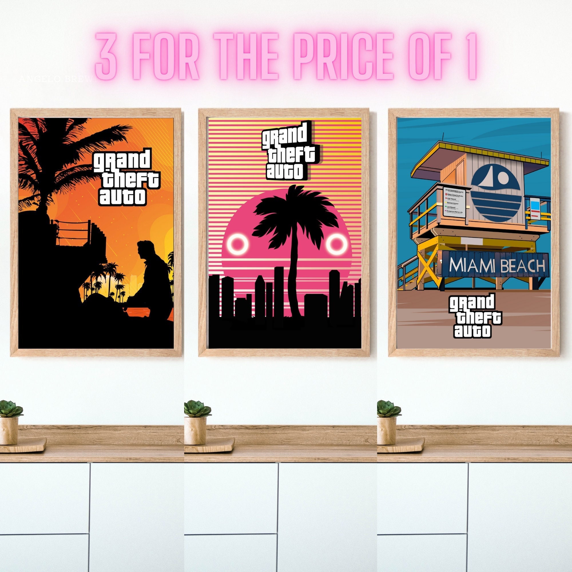Grand Theft Auto V Michael De Santa Poster Poster Decorative Painting  Canvas Wall Posters and Art Picture Print Modern Family Bedroom Decor  Posters