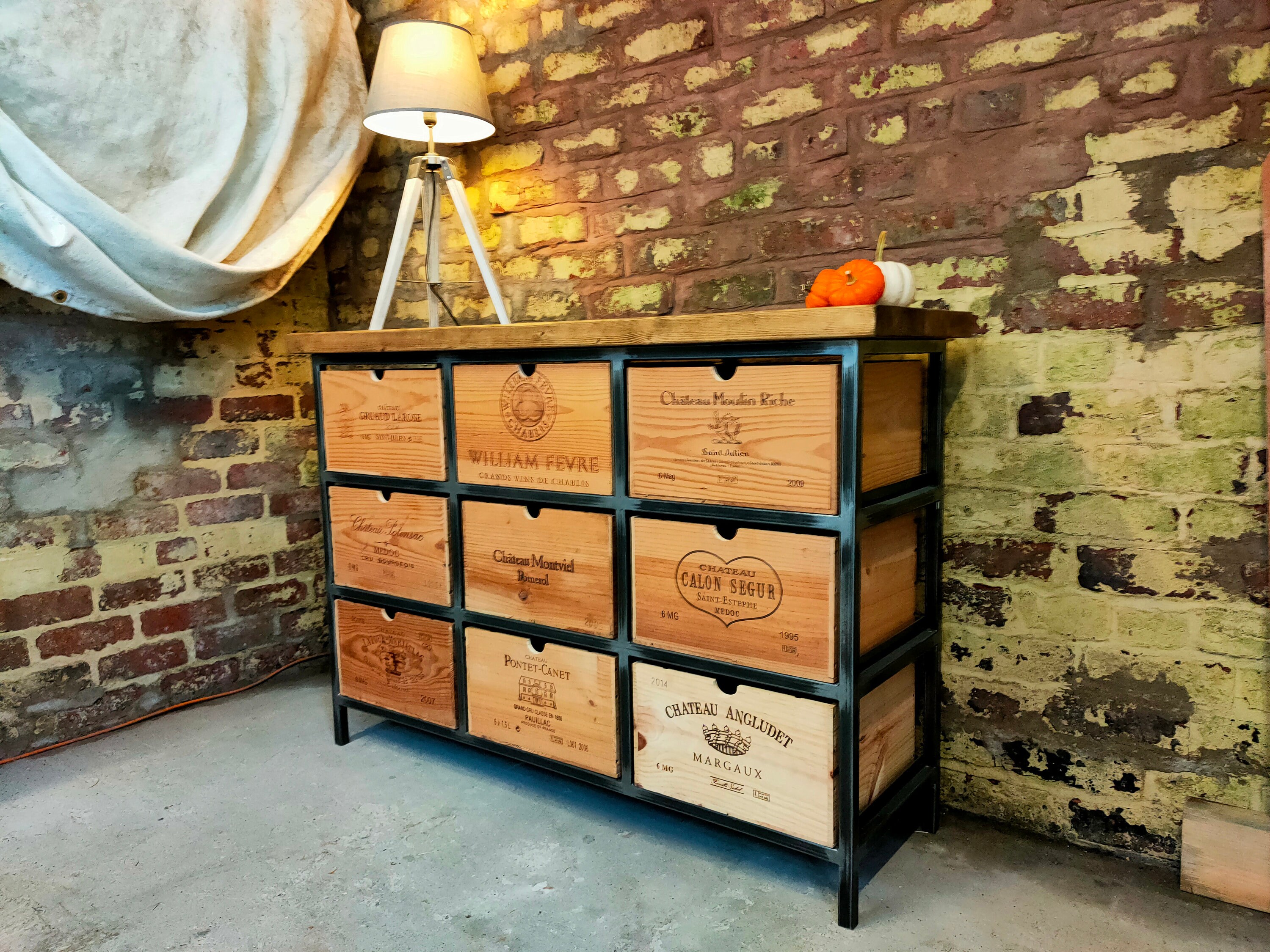 Industrial look chest of drawers deals