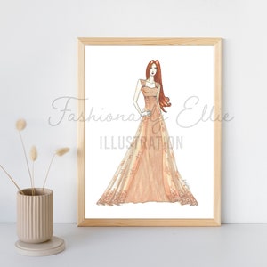 Glamour Gown (Fashion Illustration Print)