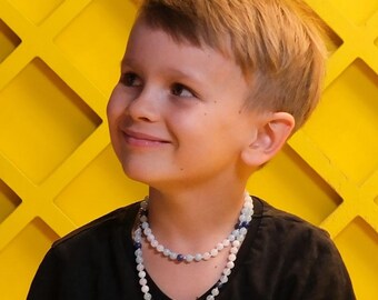 Natural Gemstone Baby Necklace: Healing Stones, Newborn Gift