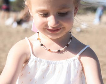 Freshwater Pearl Necklace for Kids: Handmade Gemstone Jewelry