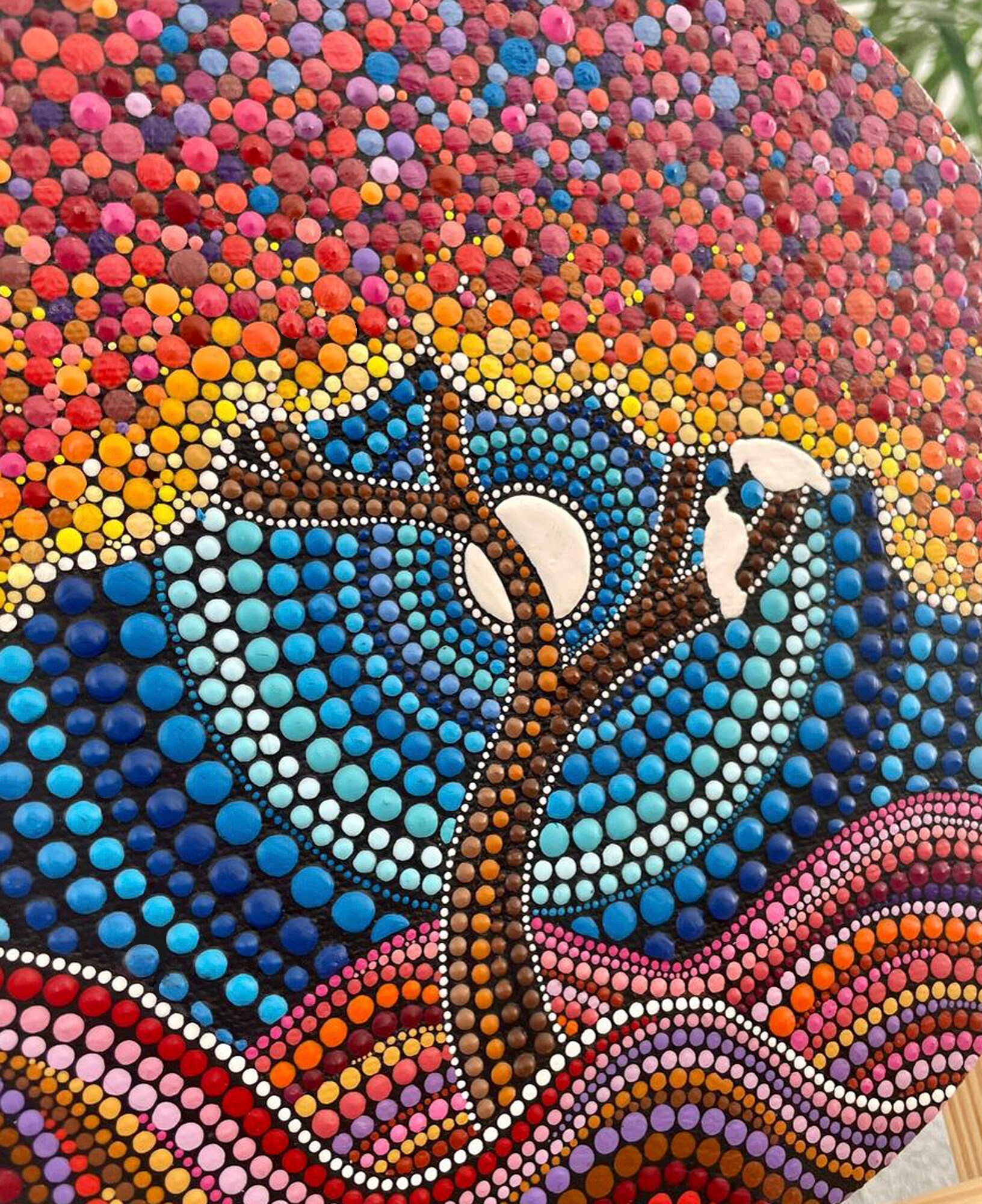 Mandala Dot Painting Mini Canvas, Original Handpainted Art, Tree of Life  Wall Art Painting, 2020 Cm Ladies Cardigan 