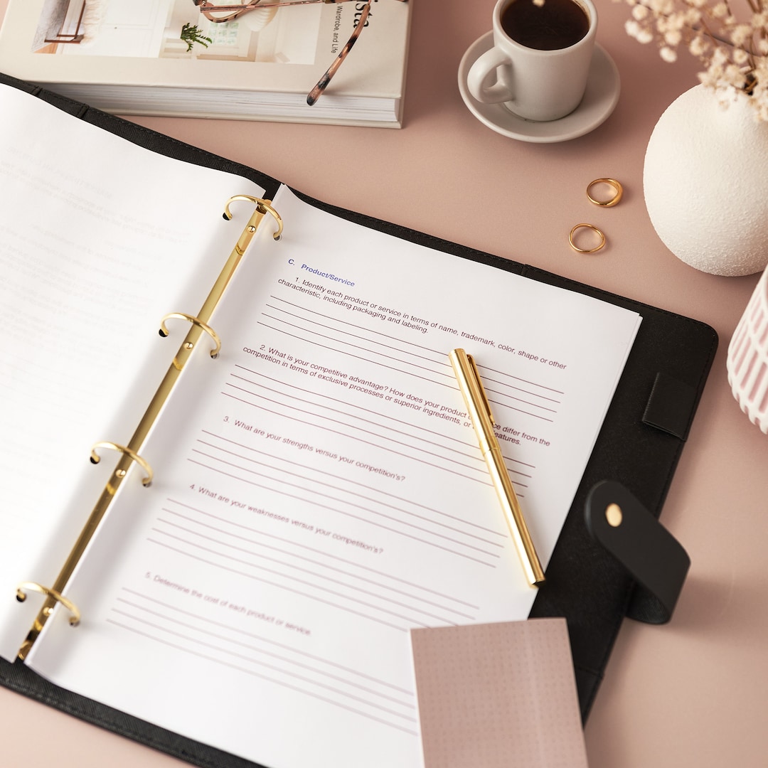 Ring Binder Organiser Agenda A4/US LETTER Size Luxury Agenda Portfolio