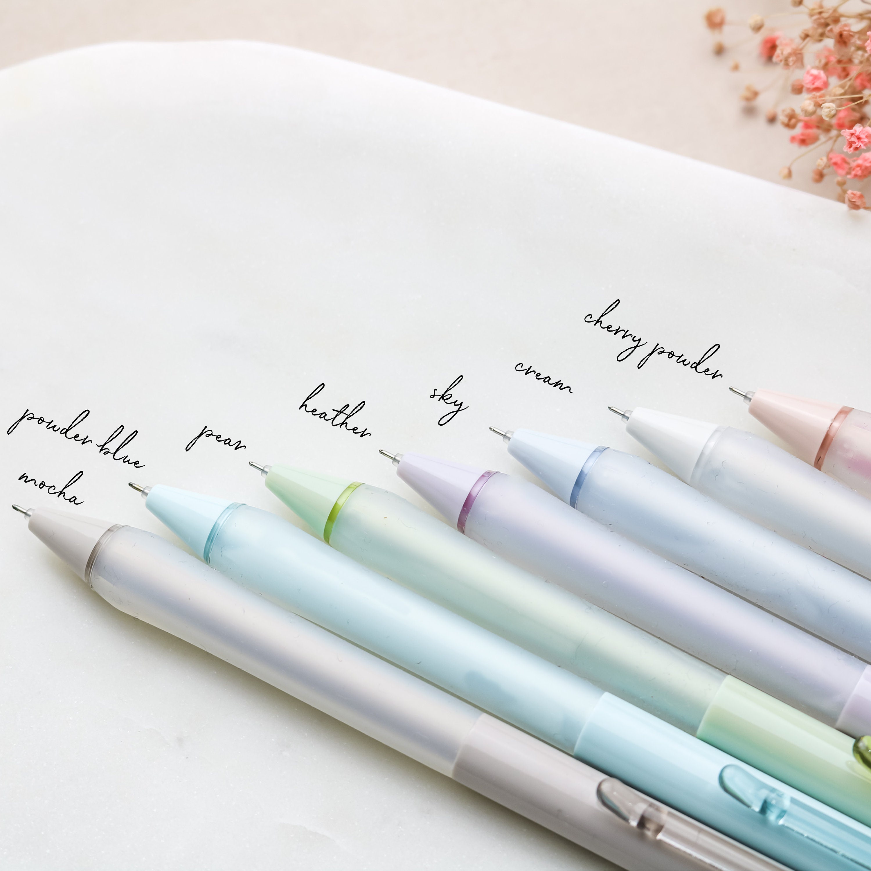 Colorful Pens Gel Pens Colored Pens Gel Ink Pen Ballpoint Pen for Bullet Journaling Note Taking Writing Drawing Coloring Japanese Stationery Korea