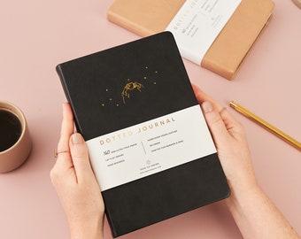 Koffie en sterren Bullet Journal / Gestippeld dagboek / Rasterjournaal - A5 ultradik papier 160 gsm | Dot grid notitieboek | Koffiebujo