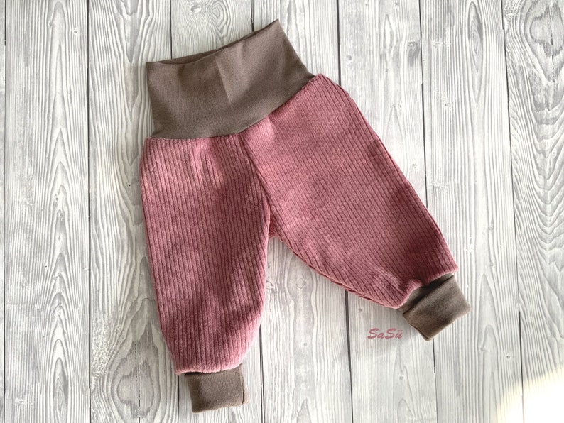 Pumphose Baby Kind Breitcord Alt Rosa / Beige Gr. 62 122 Cord Kinder Junge Mädchen Bild 2