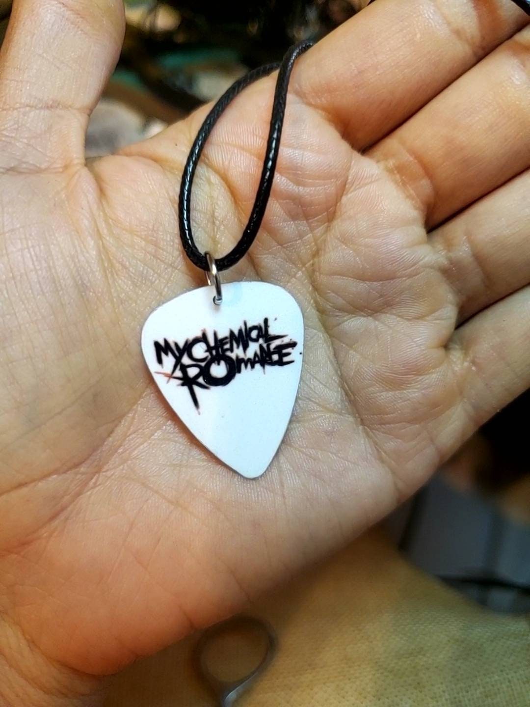 MCR My Chemical Romance Aluminum Guitar Pick Necklace. Etsy