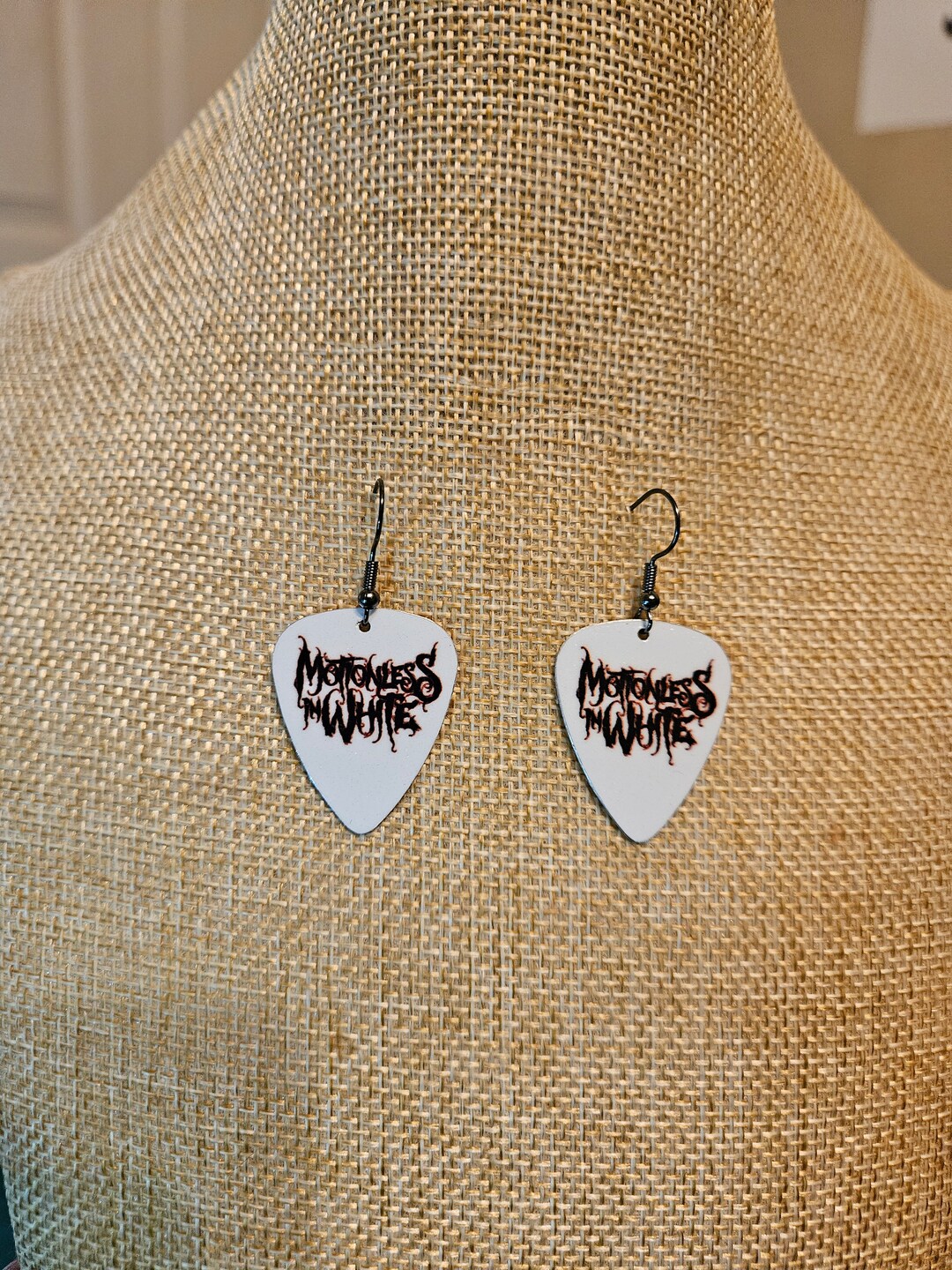 MIW Motionless in White Aluminum Guitar Pick Hoop Earrings Etsy
