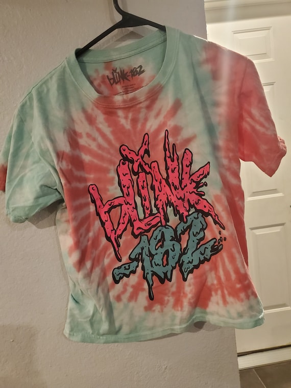 Blink-182 tie dye XS women's top