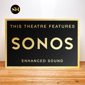 Sonos Verbesserter Sound | Heimkino Schilder | Beschilderung | Kino Dekor