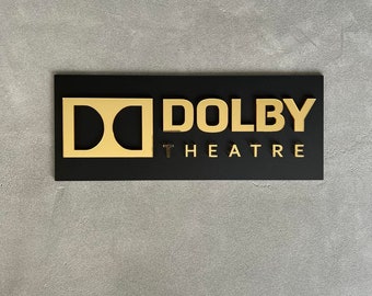 DOLBY THEATRE | Home Theatre Signs | Signage | Cinema Decor | laser | router | Gold mirror | 3d |