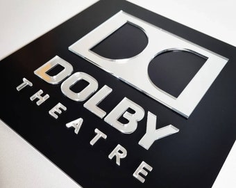 DOLBY THEATRE | Home Theatre Signs | Signage | Cinema Decor | laser | router | Chrome mirror | 3d |