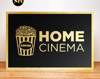 Home Cinema | Home Theatre Signs | Signage | Cinema Decor I popcorn