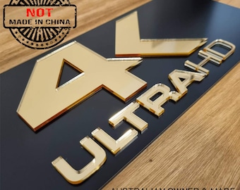 4k | NOT CHINESE MADE Home Theatre Signs | Signage | Cinema Decor | laser | router | Gold mirror | 3d |