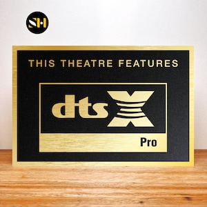 DTS X PRO GOLD | Home Theatre Signs | Signage | Cinema Decor