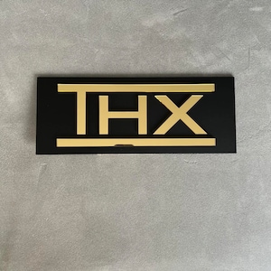 THX | Home Theatre Signs | Signage | Cinema Decor | laser | router | Gold mirror | 3d |