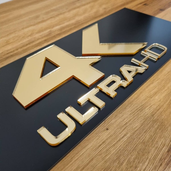 4k | Home Theatre Signs | Signage | Cinema Decor | laser | router | Gold mirror | 3d |