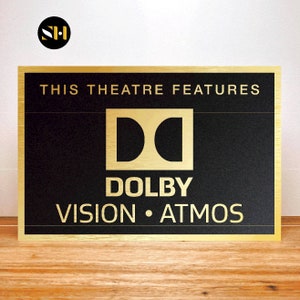 Dolby Vision Atmos | Home Theatre Signs | Signage | Cinema Decor