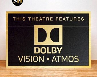 Dolby Vision Atmos | Home Theatre Signs | Signage | Cinema Decor