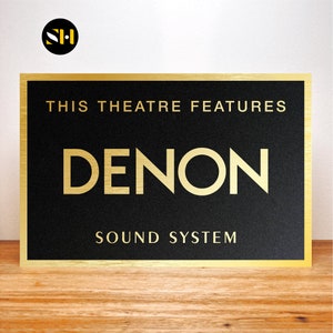Denon / Rótulos de cine en casa / Señalización / Decoración de cine