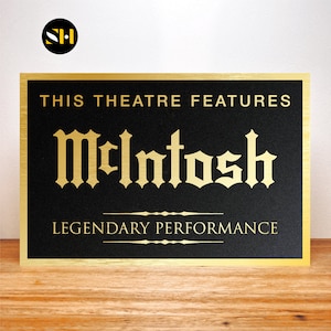 McIntosh | Home Theatre Signs | Signage | Cinema Decor